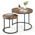 thumbnail image 1 of Costway Nesting Coffee Table Set of 2 for Balcony Living Room Modern Round Side Tables, 1 of 10