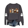 thumbnail image 2 of Jsaierl Women's Halloween Sweatshirts Plus Size Pumpkin Ghost Print Sweatshirt Trendy Crewneck T-shirt Long Sleeve Tunic Pullover Tops Halloween Costumes, 2 of 8
