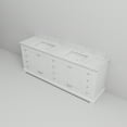 thumbnail image 6 of Tybee 84 in W x 22 in D White Double Bath Vanity and Carrara Marble Top, 6 of 10