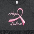 thumbnail image 4 of Inktastic Hope Believe Breast Cancer Ribbon Girls Toddler Dress, 4 of 5
