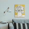 thumbnail image 2 of Stupell Industries Peony Sketch Bouquet Contrasted Distressed Yellow Canvas Wall Art, 24 x 30, Design by Annie Warren, 2 of 6