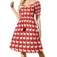thumbnail image 1 of Vestido de manga corta de oveja negra, vestidos de mujer, vestidos elegantes para mujer, vestidos para mujer 2025, vestido casual, 1 of 7