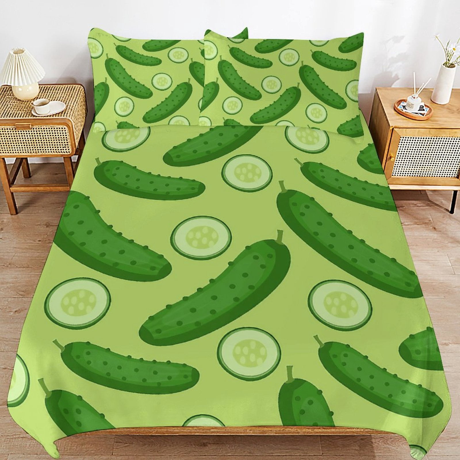 Dill Pickles Set Duvet Cover Bedding Set Duvet Cover Polyester Quilt Cover for Twin Size