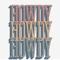 thumbnail image 2 of Western Howdy Repeat Text Crew Neck Long Sleeve Adult Tee
-Large-White, 2 of 4