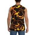 thumbnail image 4 of Uemuo Orange Lightning Pattern Men's Sleeveless T-Shirt,Muscle Athletic Tank Top, Moisture-wicking Quick-dry Breathable Classic Tee Top for Gym Run Outdoor Sports-Small, 4 of 8