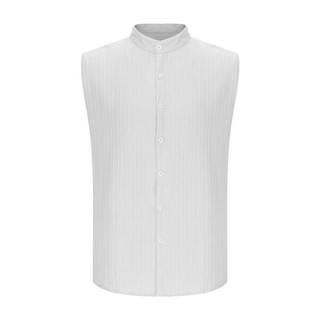 pstuiky Camisetas sin mangas para hombre, Camiseta sin mangas informal de cuello alto, lisa, cómoda y a la moda para hombre Chaleco de hombre l