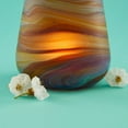 thumbnail image 4 of Hebron Glass Blue Swirls Tealight Holder Set, 4 of 4