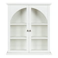 thumbnail image 3 of Kate and Laurel Walsted Decorative Wood Arch Cabinet, White 24x8x28, 3 of 12