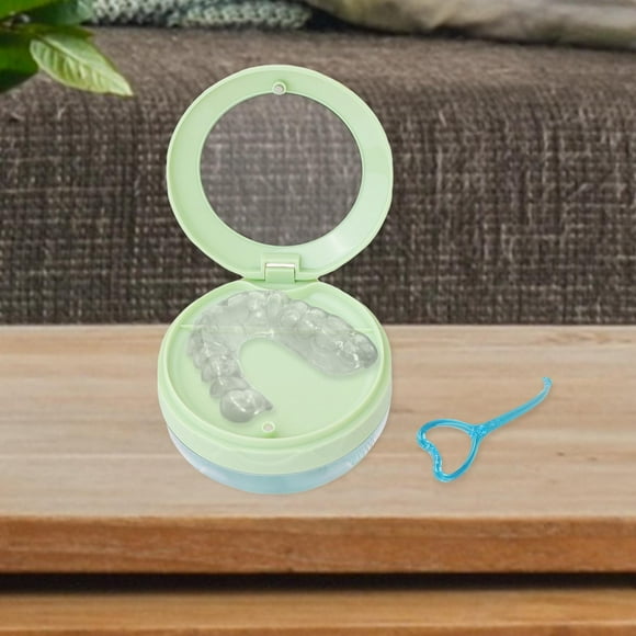 Caja de almacenamiento perfecl para aparatos ortopédicos con espejo Verde