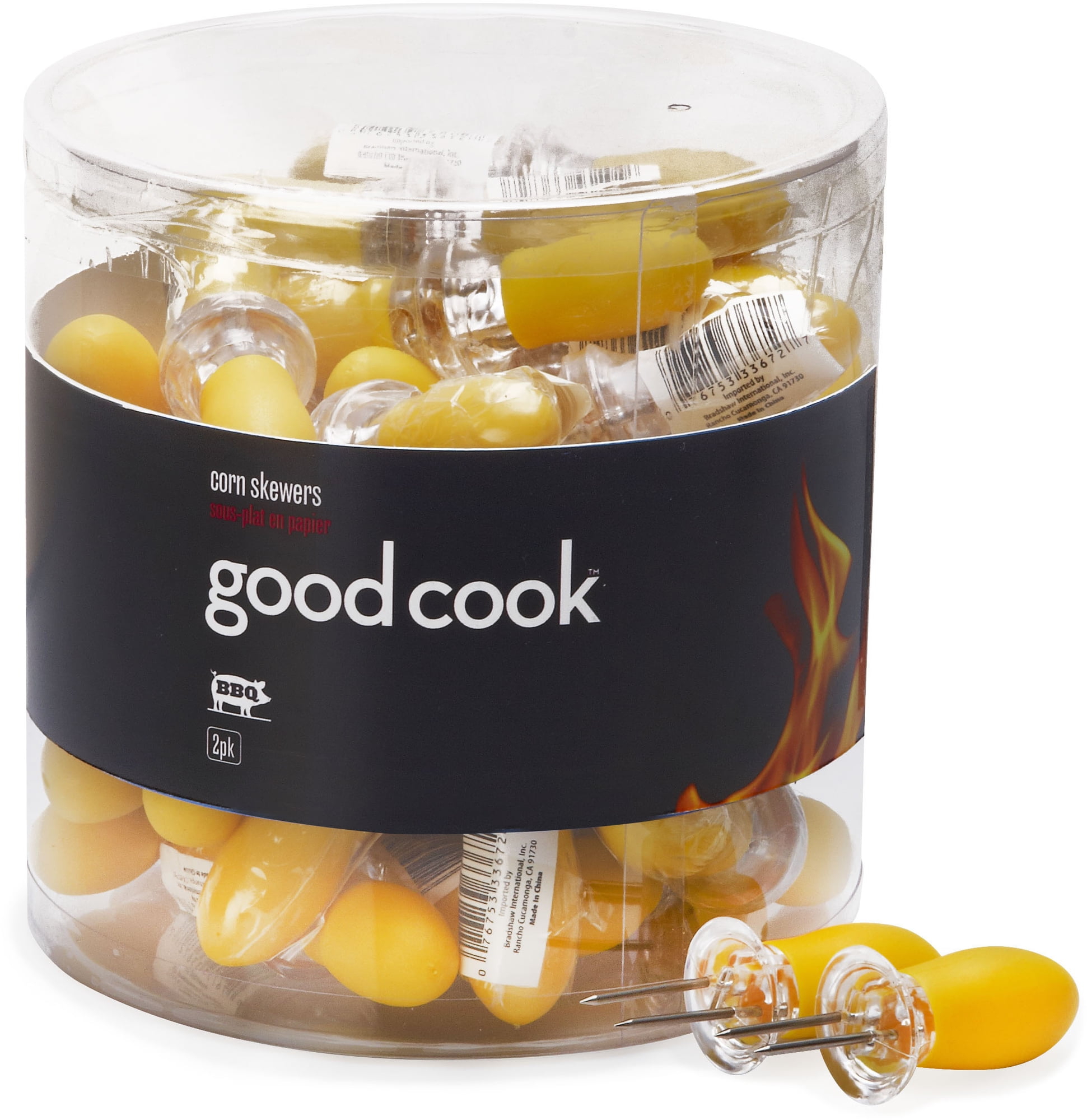 (4 pack) GoodCook Corn Skewers that Nest for Storage