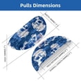 thumbnail image 2 of PhooArto 6 Pcs Cup Drawer Pulls, Blue Camouflage Skulls Pattern Shell Shape Handles Cabinet Knobs for Dresser Cupboard Closet Wardrobe with Screws, 2 of 7
