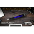 thumbnail image 4 of Pens with Touch Screen Stylus - 10 pack - Plastic Pens - Metallic Blue, 4 of 5