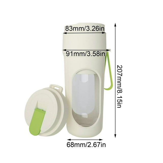 Portable Rechargeable Mini Blender Cup with 300 mL BPA-Free PC Container, 4000 mAh Battery, USB-C Charging, Dual Lid Design, and 22000 RPM Stainless Steel Blades