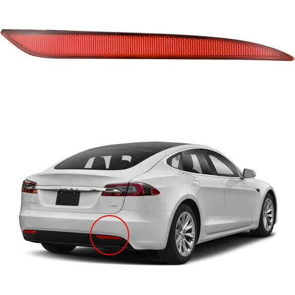 BINB ROAD Right Rear Bumper Reflector Passenger Side 1077407-00-F Compatible with Tesla Model 3 2016-2023