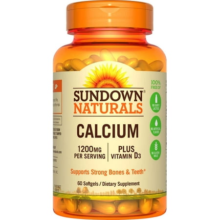 - Sundown Naturals Calcium + Vitamin D3 Softgels, 1200 Mg, 60 Ct