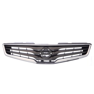 Replacement Front Grille Assembly – Chrome Shell With Gray Insert For GMC Jimmy 1998-2001 & Sonoma 1998-2004