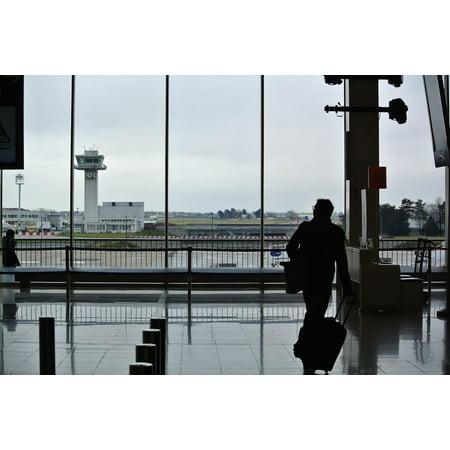 LAMINATED POSTER Traveling Boarding Airport Airport Lounge Travelers Poster Print 24 x (Best Airport Lounge App)