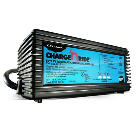 Schumacher Electric CR5 Battery Charger for Ride-On Toys 3 Amps, 6/12V - 1 Unit Per Pack