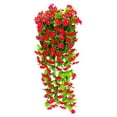 thumbnail image 2 of 1X Artificial Flower Clearance! Nomeni Simulation Flower Vine Small Wrinkled Chrysanthemum Wall Hanging Wall Decoration Rose Red, Fake Flowers Promotion Sale! Hot Pink, 2 of 6