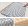 thumbnail image 4 of Soft Microfiber Farmhouse Bathroom Rug Washable Kitchen Mats Woven Non Slip Small Bath Mat with Pure Tassels,Tufted Braided Bath Rug for Entryway Doormat Laundry Room(20" X 32",Beige), 4 of 6