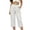 *White, variant on Binmer Women's High Waist Straight Leg Cropped Capri Pants,Lightweight Casual Trousers with Pockets Black,Women's Plus L