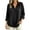 Black, variant on VBVC Women's Cotton Linen Henley Shirts , Ladies' Collared Long Sleeve Casual Blouses , Loose Fit Button Down Tunic Tops For Women, Black , S-3XL
