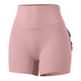 thumbnail image 6 of Breezora Women's High Waist Button Detail Yoga Shorts Scrunch Lifting Workout Running Quick Dry Gym Bottoms, 6 of 8