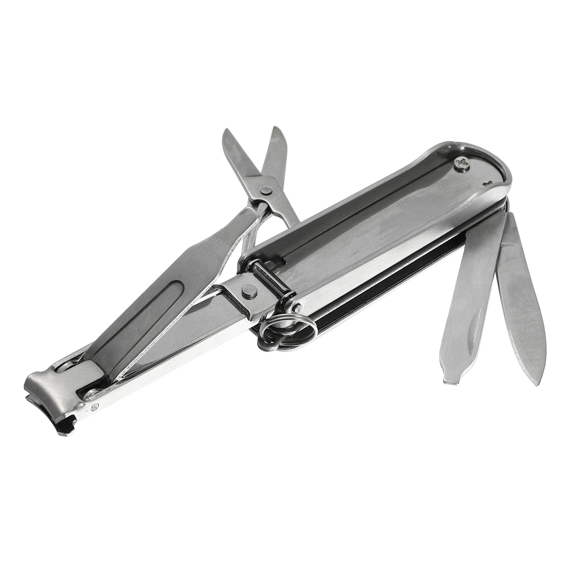 Unique Bargains 1 Pcs Stainless Steel Nail Clippers for Men and Women Silver Tone