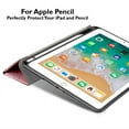 thumbnail image 5 of iPad PRO 11 Inch 1st [ PRO 11 2018 1 Gen ] A1980 A1934 A2013 A1979 MTXN2LL/A MTXP2LL/A MTXR2LL/A Smart Magnetic Trifold Pencil Holder Soft Silicone TPU Back Cover - Pink, 5 of 7