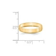 thumbnail image 4 of 14K Yellow Gold Ring Band Wedding Standard Flat 4mm with Step Edge Size 10.5, 4 of 4