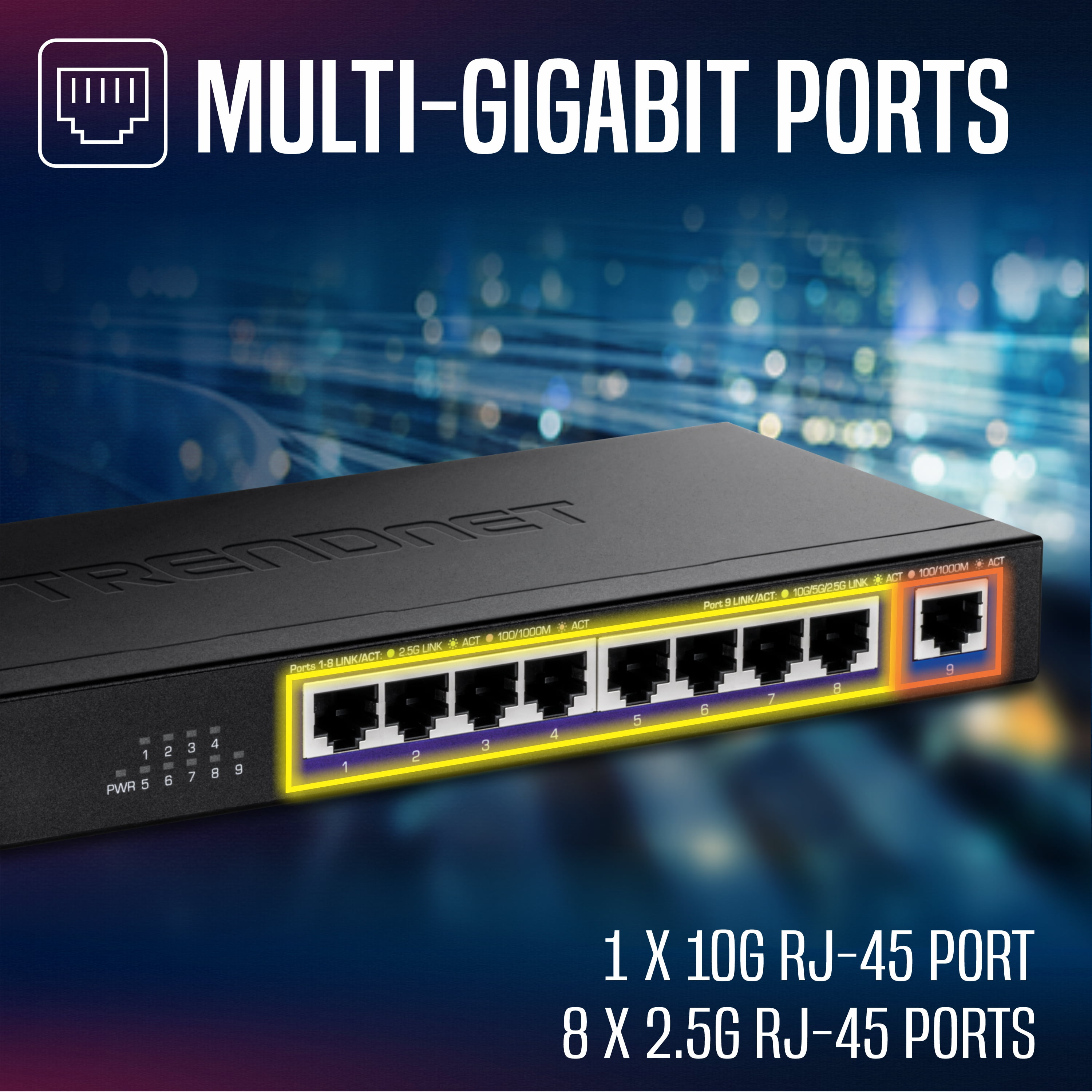 TRENDnet TEG-S591, 9-Port Multi-Gig Switch