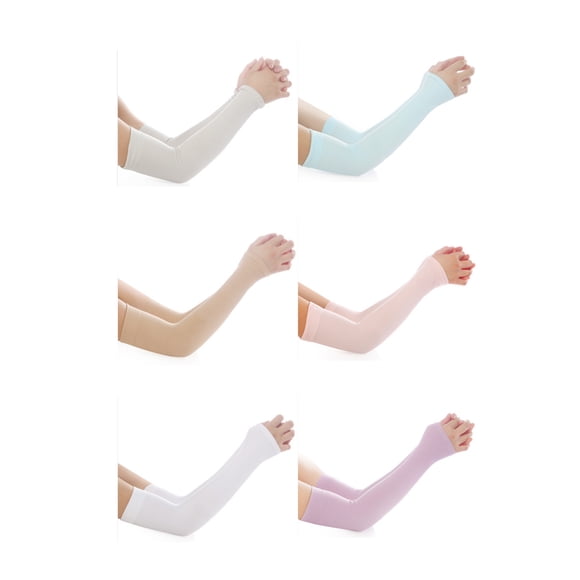 Cool Sleeve Sun Protection Suncreen Ice Silk Sunscreen Sleeves Summer Ice Sleeves Cooling Arm Sleeves For Men Women Outdoors Activity DrivingRandom Color Fingerless