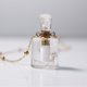 thumbnail image 3 of Botella de perfume de cristal blanco natural Hongfengtang, fragancia de aceite esencial, cinabrio de 18 quilates, colgante, collar, botella vacía, suéter con forma de corazón, 3 of 5