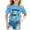 Blue, variant on Girls T shirts Short Sleeve Crewneck Back to School Print Graphic Tees Casual Comfortable T-Shirts for Girls Size 3-4Y
