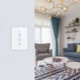 thumbnail image 2 of 2-Way Wi-Fi Smart Switch Light Switch Voice Control, Remote Control, Touch Control Compatible with Alexa Google Home Schedule, Timer, Countdown Needs Neutral Wire No Hub Required 95-250V, 2 of 8