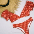 thumbnail image 5 of Sngxgn Women's Swimsuit Tummy Control Bathing Suit Tie Knot Swimwear(Orange,L), 5 of 8
