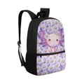 thumbnail image 2 of Yuyamidu Axolotl Backpack for Girls 8-12 Purple Daisy Kids Backpacks Elementary School Bookbag 5th Grade Children Book Bag with Adjustable Padds Straps, 2 of 6