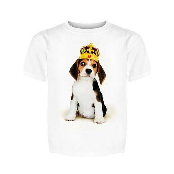 Beagle Pet Wears A Crown Tee Boy's -Image by Shutterstock