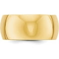 thumbnail image 2 of Avariah Solid 10k Yellow Gold 10.2mm Half Round Wedding Band Size 9 - Ring Size 9.0, 2 of 6