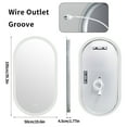 thumbnail image 2 of Backlit Smart Bathroom Mirror with LED Light 3 Colors Anti-Fog Wall Mounted Vanity Mirror 40x20 in, 2 of 12