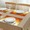 thumbnail image 2 of Ensemble de 4 Sets de Table d'Halloween 12x18 Po Sets de Table de Saison en Lin Durables Décorations pour Fête à la Maison, 2 of 7