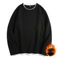 thumbnail image 2 of Miluxas Mens Sweater Crewneck Pullover Long Sleeve Lightweight Sweater Plain Knit Silm Fit Black, 2 of 4