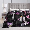 thumbnail image 4 of Kuromi Blanket, Anime Throw Blanket For Couch Sofa Bed, Soft Cozy Lightweight Warm Flannel Blanket, Home Decor, Anime Gifts For Boys Girls Kids Teens, 40"X30", 4 of 9