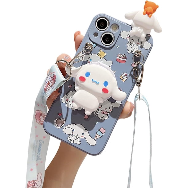Kawaii Phone Case For Iphone 14 Plus Cute Cartoon Silicone Protective Case Cover For Women & Girl Purple