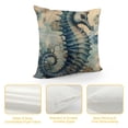 thumbnail image 4 of COMIO  Sea Starfish Map Square Throw Pillow Covers, Ocean Seahorse Decorative Couch Pillowcase with Hidden Zipper,Print Throws Cushion Cover for Home Farmhouse, 4 of 5