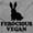 Sport Grey, variant on Ferocious Vegan Herbivore Bunny Sweatshirt for Men or Women Brisco Brands L