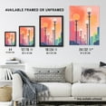 thumbnail image 4 of Through The Haze Of The Street Lights By Sofia Francis Colourful Simple Cityscape Large Wall Art Poster Print Thick Paper 18X24 Inch, 4 of 5