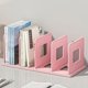 thumbnail image 5 of Organizador de libros, archivador minimalista de polipropileno, vertical, con 4 ranuras, para aula, oficina, escritorio y hogar, color rosa, 5 of 12