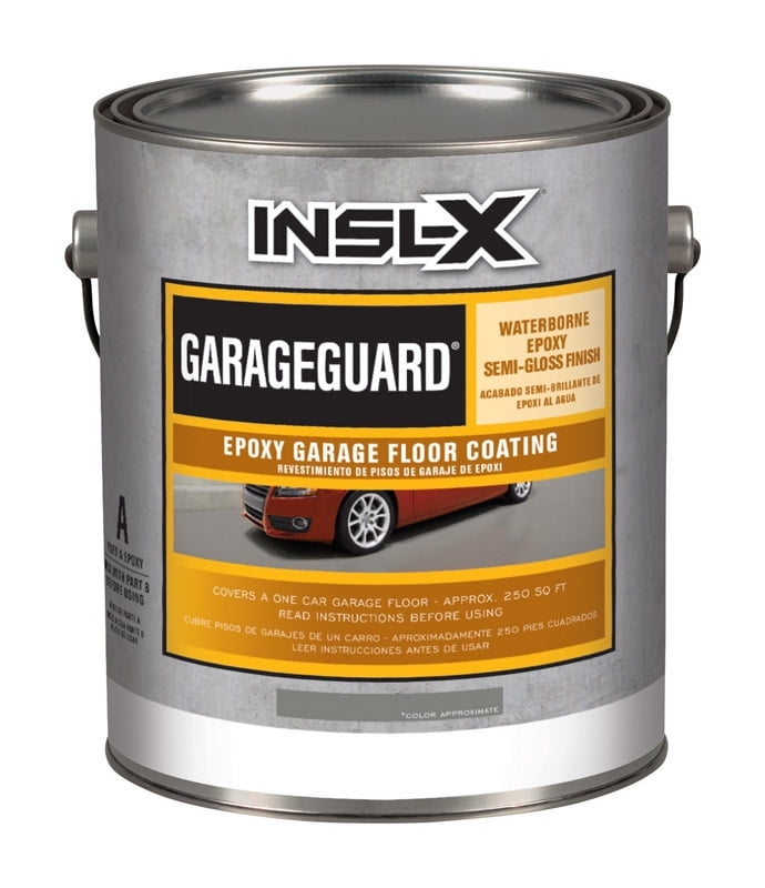 InslX 1806512 GarageGuard SemiGloss Gray WaterBased Waterborne Epoxy