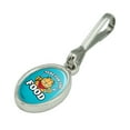 thumbnail image 2 of Garfield Here for the Food Antiqued Oval Charm Clothes Purse Suitcase Backpack Zipper Pull Aid, 2 of 5